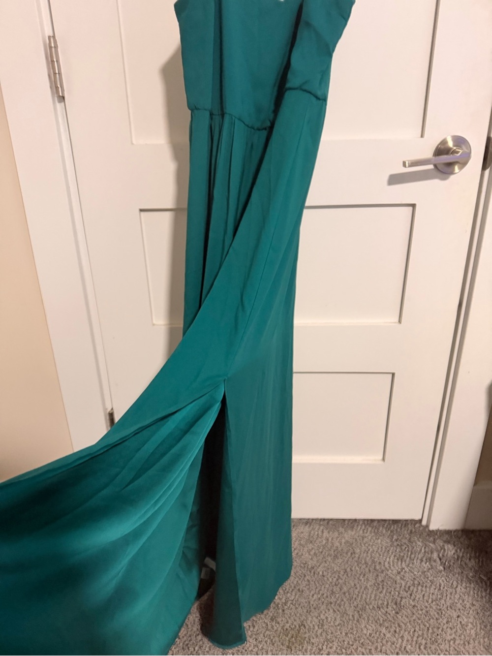 LOFT Teal Spaghetti-Strap Maxi Dress - Picture 4 of 4